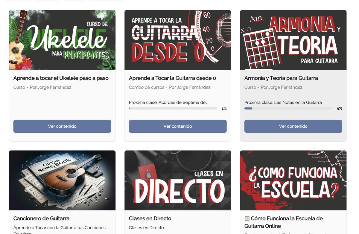 Los cursos de la Escuela: guitarra desde cero, armonía, cancionero, blues, flamenca y más